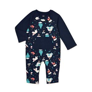 5/$20 NEW 0-3M Polar Bear & Igloos  Winter Jumpsuit w/ Kangaroo Pocket